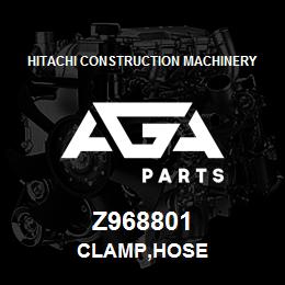 Z968801 Hitachi Construction Machinery CLAMP,HOSE | AGA Parts