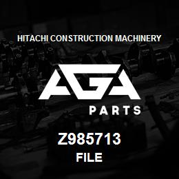 Z985713 Hitachi Construction Machinery FILE | AGA Parts