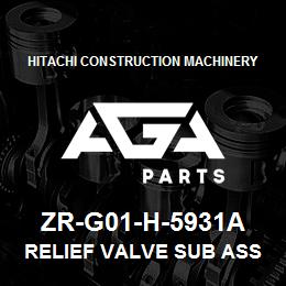 ZR-G01-H-5931A Hitachi Construction Machinery RELIEF VALVE SUB ASSY | AGA Parts
