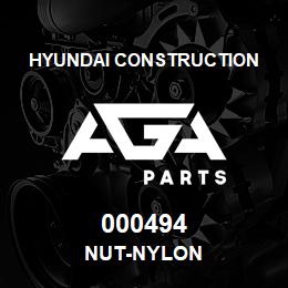 000494 Hyundai Construction NUT-NYLON | AGA Parts