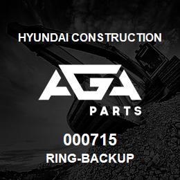 000715 Hyundai Construction RING-BACKUP | AGA Parts