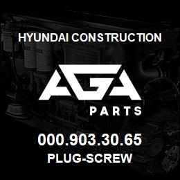 000.903.30.65 Hyundai Construction PLUG-SCREW | AGA Parts