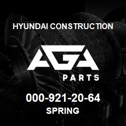 000-921-20-64 Hyundai Construction SPRING | AGA Parts