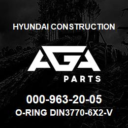 000-963-20-05 Hyundai Construction O-RING DIN3770-6X2-V80 | AGA Parts
