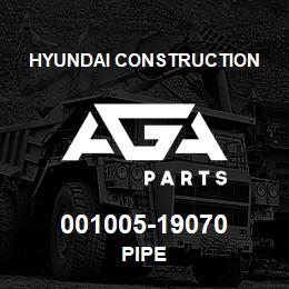 001005-19070 Hyundai Construction PIPE | AGA Parts