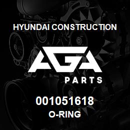 001051618 Hyundai Construction O-RING | AGA Parts