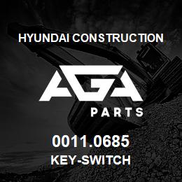 0011.0685 Hyundai Construction KEY-SWITCH | AGA Parts