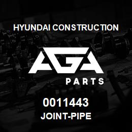 0011443 Hyundai Construction JOINT-PIPE | AGA Parts