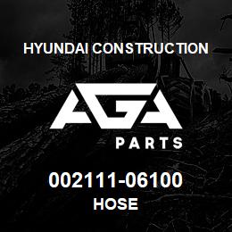 002111-06100 Hyundai Construction HOSE | AGA Parts