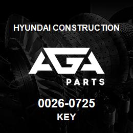 0026-0725 Hyundai Construction KEY | AGA Parts