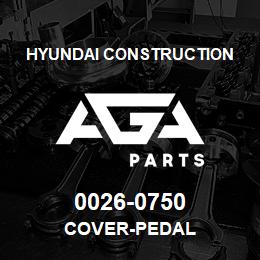 0026-0750 Hyundai Construction COVER-PEDAL | AGA Parts