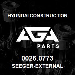 0026.0773 Hyundai Construction SEEGER-EXTERNAL | AGA Parts