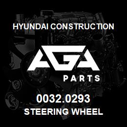 0032.0293 Hyundai Construction STEERING WHEEL | AGA Parts