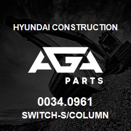 0034.0961 Hyundai Construction SWITCH-S/COLUMN | AGA Parts