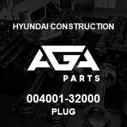 004001-32000 Hyundai Construction PLUG | AGA Parts