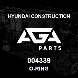 004339 Hyundai Construction O-RING | AGA Parts