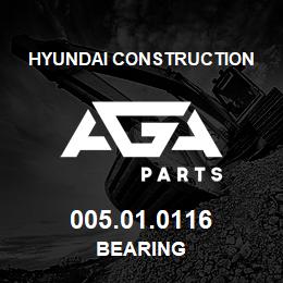 005.01.0116 Hyundai Construction BEARING | AGA Parts