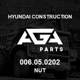 006.05.0202 Hyundai Construction NUT | AGA Parts