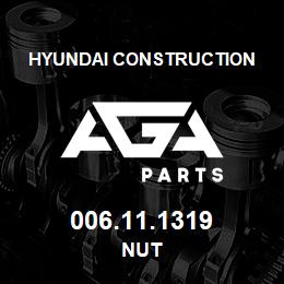 006.11.1319 Hyundai Construction NUT | AGA Parts