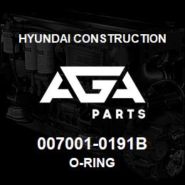 007001-0191B Hyundai Construction O-RING | AGA Parts