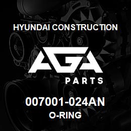 007001-024AN Hyundai Construction O-RING | AGA Parts
