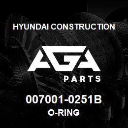 007001-0251B Hyundai Construction O-RING | AGA Parts