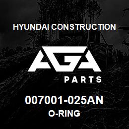 007001-025AN Hyundai Construction O-RING | AGA Parts