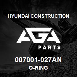 007001-027AN Hyundai Construction O-RING | AGA Parts
