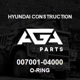 007001-04000 Hyundai Construction O-RING | AGA Parts