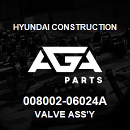 008002-06024A Hyundai Construction VALVE ASS'Y | AGA Parts