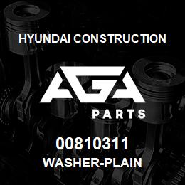00810311 Hyundai Construction WASHER-PLAIN | AGA Parts