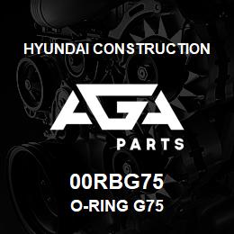 00RBG75 Hyundai Construction O-RING G75 | AGA Parts