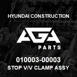 010003-00003 Hyundai Construction STOP V/V CLAMP ASSY | AGA Parts