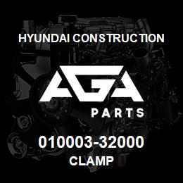 010003-32000 Hyundai Construction CLAMP | AGA Parts