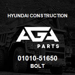 01010-51650 Hyundai Construction BOLT | AGA Parts