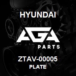 ZTAV-00005 Hyundai Construction PLATE | AGA Parts