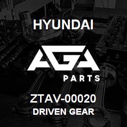 ZTAV-00020 Hyundai Construction DRIVEN GEAR | AGA Parts
