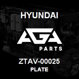 ZTAV-00025 Hyundai Construction PLATE | AGA Parts