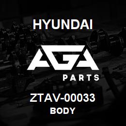 ZTAV-00033 Hyundai Construction BODY | AGA Parts