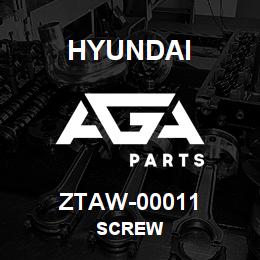 ZTAW-00011 Hyundai Construction SCREW | AGA Parts
