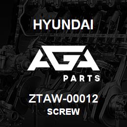 ZTAW-00012 Hyundai Construction SCREW | AGA Parts