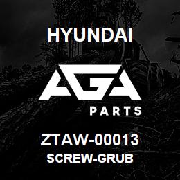 ZTAW-00013 Hyundai Construction SCREW-GRUB | AGA Parts