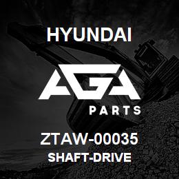 ZTAW-00035 Hyundai Construction SHAFT-DRIVE | AGA Parts