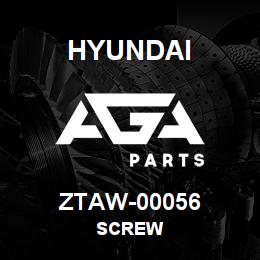 ZTAW-00056 Hyundai Construction SCREW | AGA Parts