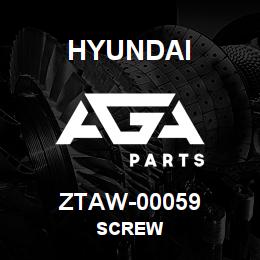 ZTAW-00059 Hyundai Construction SCREW | AGA Parts