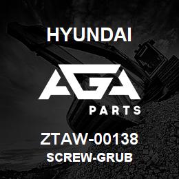 ZTAW-00138 Hyundai Construction SCREW-GRUB | AGA Parts
