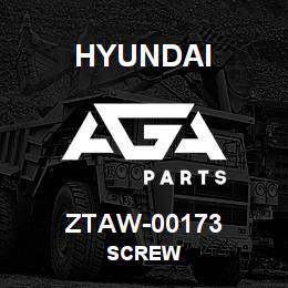 ZTAW-00173 Hyundai Construction SCREW | AGA Parts