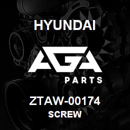 ZTAW-00174 Hyundai Construction SCREW | AGA Parts