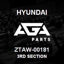 ZTAW-00181 Hyundai Construction 3RD SECTION | AGA Parts