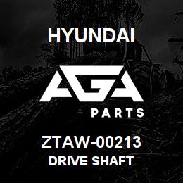 ZTAW-00213 Hyundai Construction DRIVE SHAFT | AGA Parts